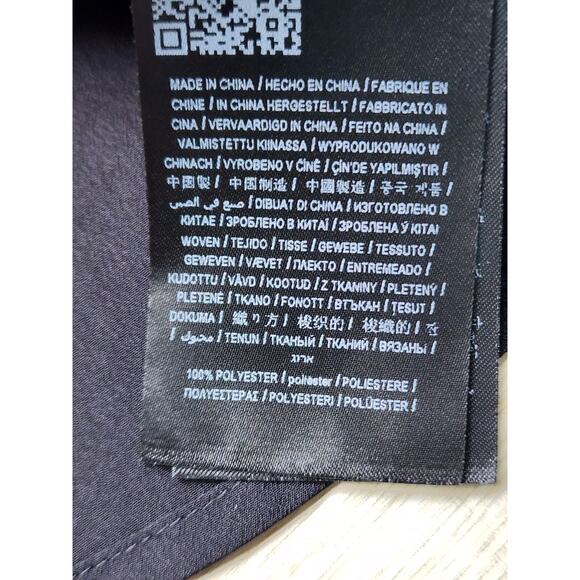 TOP/BLOUSE-GUESS-Black-Front Ruffle-Long Lace Sleeves-Pullover-Size LRG - Picture 6 of 13